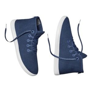 Allbirds Tree Toppers Navy Blue Knit Mid Top Sneakers Shoes Women Size 5